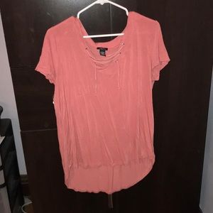 Blush short sleeve shirt